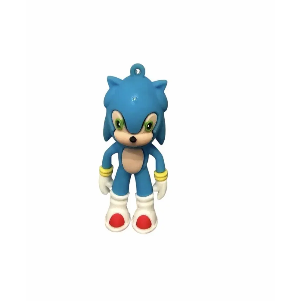 Sonic The Hedgehog 3 Silicone Sonic Keychains: No Key Rings 2.5”